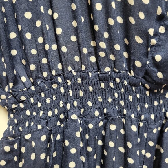 Romper Blue and White Polka Dot Romper Dress  Size L - NEW! - Picture 9 of 16